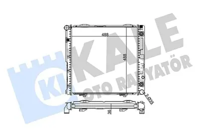 KALE 361400 Motor Su Radyatoru (Klimalı) W124 88>93 S124 85>92 C124 87>92 GM A1245000203, GM A1245008703