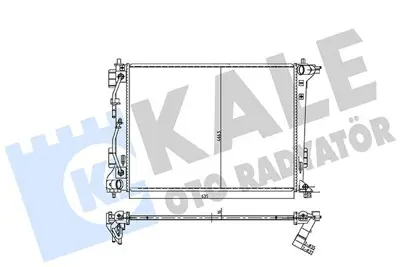 KALE 361980 Motor Su Radyatoru Hyundaı Tucson - Kıa Sportage Iv 1.6 2.4 Gdı 15<22 (At) [brazıng] [635x466.5x16]