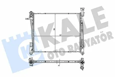 KALE 361990 Motor Su Radyatoru Jeep Grand Cherokee Iv 3.6 V6 10> (Mt) [brazıng] [637x526x16]