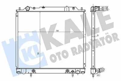 KALE 362270 Motor Su Radyatoru Mıtsubıshı L400 2.0 2.4 2.5td 95<05   Delıca 2.0 95<02   Space Gear (At) [brazıng