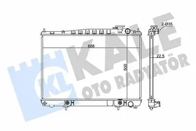 KALE 362600 Motor Su Radyatoru Pathfınder 96>00 Otomatık (700x445x16) GM 214600W510 