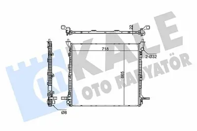 KALE 362865 Motor Su Radyatoru Crafter 17> [brazıng] [718x665x22]