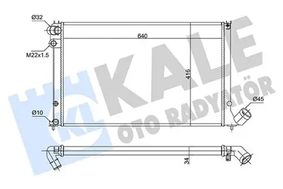 KALE 363050 Motor Su Radyatorupeugeot 406 (8b,8e,8f) 2.0ı 16v Ac (At) 95<04 [mekanık] [640x416x34]