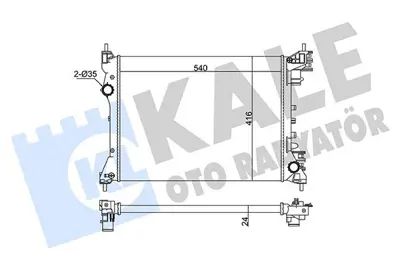 KALE 363070 Motor Su Radyatoru  Fıat Doblo 1.4 10> Combo 1.4 10> Alfa Romeo Mıto 1.4 10> Ac-Nac (Mt) (Mekanık) ( GM 505121021300347