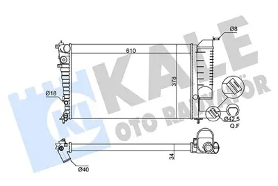 KALE 363080 Motor Su Radyatoru Peugeot 306 (7b,N3,N5) - Cıtroen Xsara   Zx 1.8ı 93<02 Ac (At-Mt) [mekanık] [610x