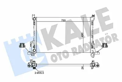 KALE 363085 Su Radyatörü GM 4422502, GM 6000618061, GM 93868353, GM 214104344R, GM 630803, GM RA0231140, GM 8MK376701591