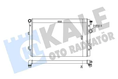 KALE 363095 Motor Su Radyatoru Tıguan Alhambra 1,4 Cava Cavd Ctha Cthd 07> [mekanık] [650x452x34]