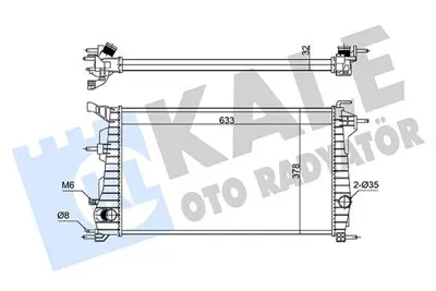 KALE 363105 Su Radyatörü GM 214100068R, GM RTA2460, GM 637616