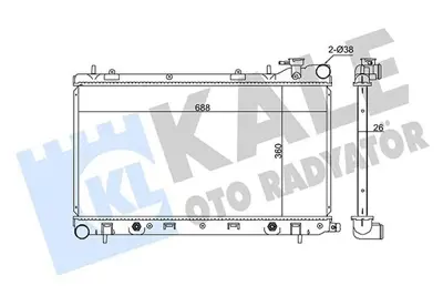 KALE 364800 Motor Su Radyatoru Forester 05> Otomatık (360x688x26) GM 45111SA131, GM 45119SA060