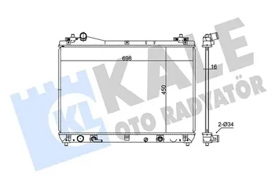 KALE 365500 Motor Su Radyatoru Grand Vıtara 2005 2015 Otomatık Vıtes (450x698x16) GM 1770065J10, GM 1770065J30, GM 1770065J00, GM 1770065J30A00, GM 1770065J20, GM 1770065J10000, GM DRM47017, GM 1143045, GM 64199