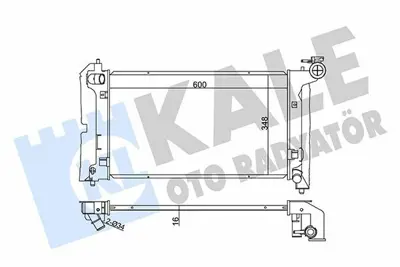 KALE 366200 Radyatör 366200 Corolla 1.4 1.6 Vvtı (600x348x16) Brazıng Mt GM 164000D120, GM 164000D240, GM 164000D250, GM 1640021150, GM 1640021160, GM 1640021180, GM 164002118087, GM 164000D230, GM 88969094, GM 88969096