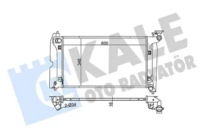 KALE 366900 Motor Su Radyatoru Avensıs 03>08 Corolla 02>07 Geçmeli Manuel (585x350x17) GM 164000D210