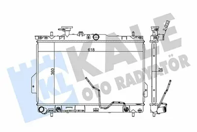 KALE 369700 Motor Su Radyatoru Hyundaı Matrıx 1,5 Crdı 2006> Otomatık (360x618x22) GM 2531017100, GM 2531017101, GM 2531017102, GM S2531017102, GM 2531017150, GM 663113S000, GM 663213Q000, GM 663113Q000, GM 663213S000, GM 2531010102