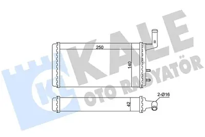 KALE 370670 Kalorıfer Radyatoru [brazıng Versıyonu Kl271100] Tofas M131 Slx (At-Mt) Borulu Musluksuz [mekanık] [ GM 4327232, GM 71420