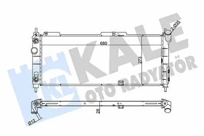 KALE 371400 Motor Su Radyatör GM 1300152, GM 1300153, GM 52459322, GM 52459323