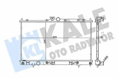 KALE 374000 Motor Su Radyatoru Mitsubishi Lancer 03>07 Manuel (680×375×16) GM 1350A254, GM MR497745, GM MR571798, GM MR993259, GM 1350A255, GM 1350A049, GM 1350A252, GM MR497744, GM 1350A259, GM MR968858