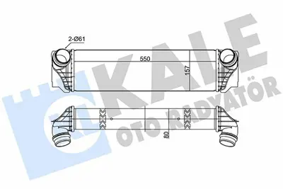 KALE 375655 Turbo Radyatoru Bmw 13>17 B47 F10 F07 N57 F01 F02 03 F04