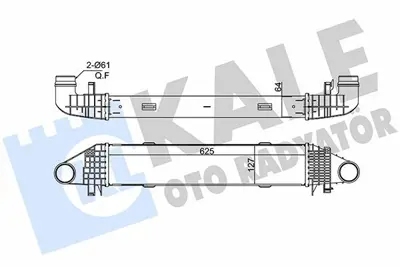 KALE 375670 Turbosarj Radyatoru W204 07>14 S204 07>14 C204 11> W212 09>15 C207 10>16 A207 10>16 GM 21217526267, GM 21217527666, GM 7526267, GM 7527666