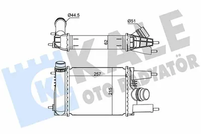 KALE 375750 Intercooler Turbo Radyatoru Nıssan Juke Pulsar1.2 Dıg-T 14-> [brazıng] [257x215x62] GM 144613ZU0A, GM 144613ZU0B, GM 144613ZU1B