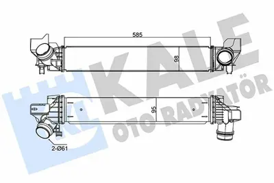 KALE 375760 Turbo Radyatoru Bmw F40 F44 F45 F46 F48 F39 Mını F54 F55 F56 F57 F60 GM 17517617597, GM 7617597