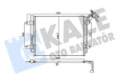 KALE 376200 Klima Radyatoru Kondansor Tiguan 07> 580×450×16  Oto - Mek Sanziman GM 5N0820411C