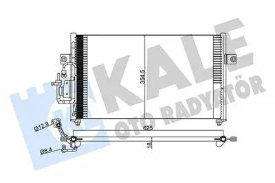 KALE 379700 Klima Radyatoru (Kondanser) Komple Hyundaı Elantra 1996-2000 GM 9760629100