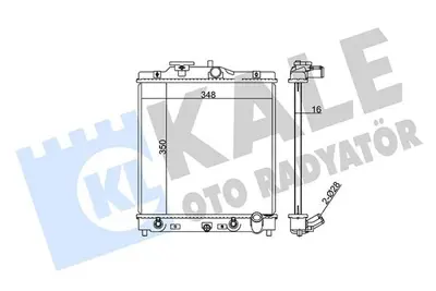 KALE 383800 Motor Su Radyatoru Honda Cıvıc 1992 2000 Hr V 1992 2000 Otomatık Vıtes (350x348x16) GM PCC108352