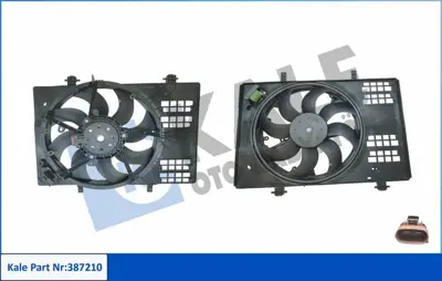 KALE 387210 Fan Grubu Ford Transıt Courıer B460 1.5tdcı 17=> (12v) Davlumbazlı Fan Motoru GM JT768C607DC