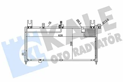 KALE 387500 Klima Radyatoru Mazda 323 1996 1998 (628×268×16) GM B02H61480D