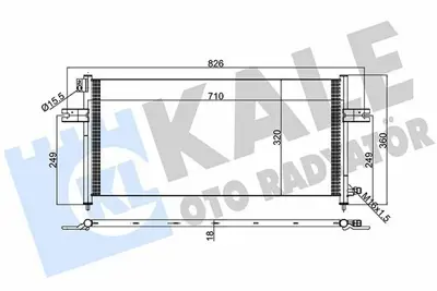 KALE 388700 Klima Radyatoru Nissan Pickup D22 98-> 710×328×20 GM 92110-3S401