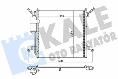 KALE 393100 Klima Radyatoru Mitsubishi L 200 06>11 (463×513×16) GM MN123606