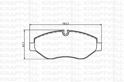 KRAFTVOLL 07010041 Fren Balatası On Vıto W639 07> Vıto W447 14> Crafter 06> Sprınter 06> GM 0044206720, GM 0044208320