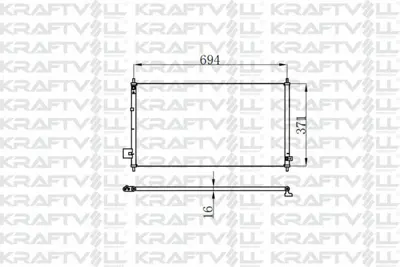 KRAFTVOLL 08060019 Klima Radyatoru (Kondanser) Cıty 1,3ı 03-> 714×368×16 GM 80110SELT01