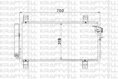 KRAFTVOLL 08060038 Klima Radyatoru Mazda 6 2008 2013 GM GSYD6148ZA, GM GSYD6148ZC, GM GS1D61480C, GM GS1D61480D, GM GSYD61480D, GM GSYD61480C, GM GSYF6148ZA, GM GYSD6148ZA, GM GYSD6148ZC, GM GSYD6148ZB