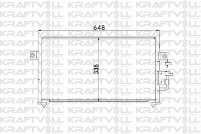 KRAFTVOLL 08060043 Klima Radyatoru (Kondanser) Komple Hyundaı Elantra 1996-2000 GM 9760629000, GM 9760629100, GM 9760628501, GM 29000, GM 29100, GM 97606, GM 213105320X, GM 213105321X, GM 213105322X, GM 8FC351037261