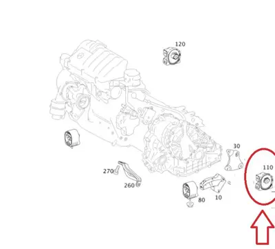 LEMFORDER 3053001 Motor Takozu Arka Sol (Dızel) A-Class W169 04>12 B-Class W245 05>11 GM 1692400918