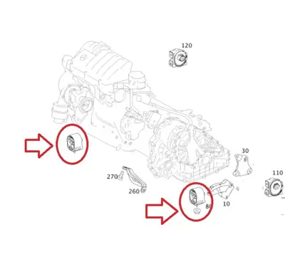 LEMFORDER 30532 01 Motor Takozu Ön (Otomatık Sanzıman) W169 0412 W245 0511 GM A1692401317