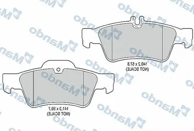 MANDO MBF015189 Balatamercedes Benz C-Class 2004 - 2007, Cls 2004 >>, E-Class 2002 >>, S-Class 1998 >>, Sl 2001 GM 74206820