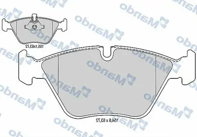 MANDO MBF015230 Balata [fr]-Wıth R90 Certıfıcatıon + Noıse Shımbmw GM 34116797859