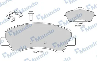 MANDO MBF015283 Balata [fr]-Wıth R90 Certıfıcatıon + Noıse Shımcıtroen GM 1619790580