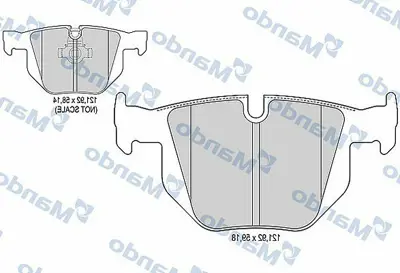 MANDO MBF015416 Balata [rr]-Wıth R90 Certıfıcatıon + Noıse Shımbmw GM 6763044