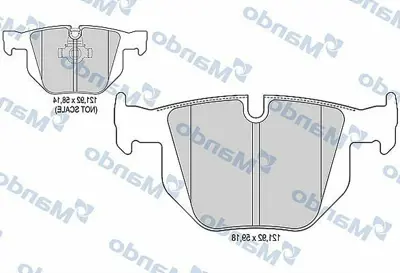 MANDO MBF015922 Balata [rr]-Wıth R90 Certıfıcatıon + Noıse Shımbmw GM 6776937