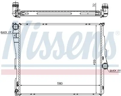 NISSENS 60803A Motor Su Radyatoru Bmw N47 N46 M54 M57  X3 E83  GM 3414986