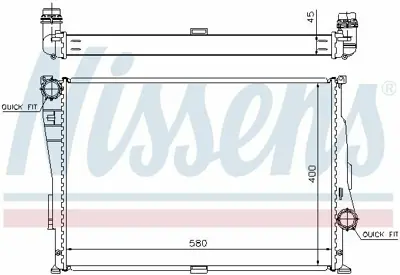 NISSENS 60806 Motor Su Radyatoru Bmw E46 M3 Manuel GM 2228941