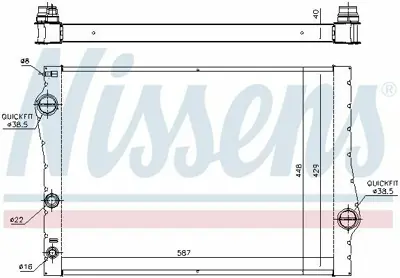 NISSENS 60823 Motor Radyatoru Bmw  X5 E70 E71  X6 E72 GM 8654431