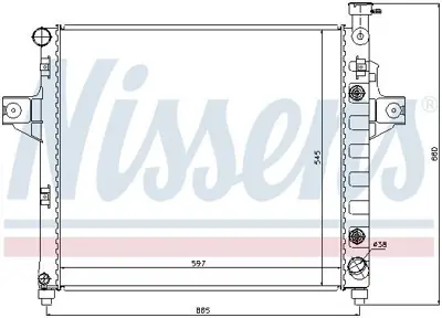 NISSENS 61010 Motor Radyatoru Jeep Grand Cherokee Iı 99>05 Mekanık GM K52079425AE