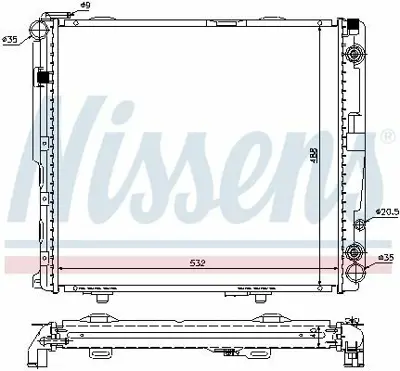 NISSENS 62699A Motor Su Radyatoru (Klimasız) E-Class W124 93>95 S124 93>96 GM A1245007803