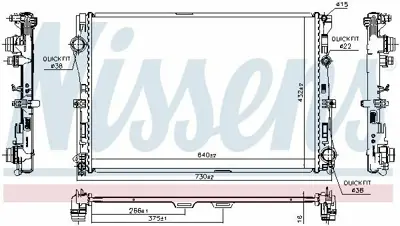 NISSENS 627029 Motor Su Radyatoru W205 14> S205 14> C205 15> A205 16> W213 16> C238 16> A238 17> GM A0995002203