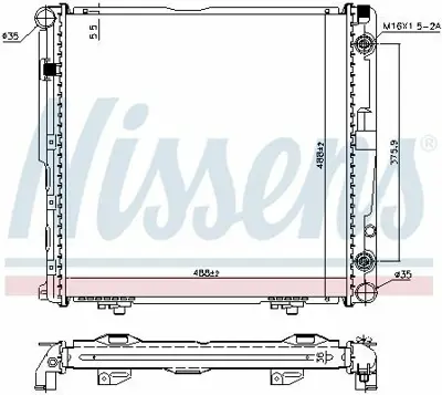 NISSENS 62751A Motor Su Radyatoru (Klimalı) W124 88>93 S124 85>92 C124 87>92 GM A1245008703