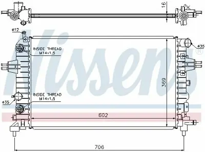 NISSENS 63027A Motor Radyatoru GM 13145210